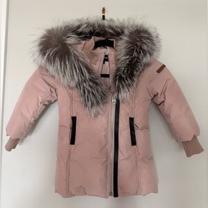 Kids Mackage Pink Coat with Fur (Size 2)